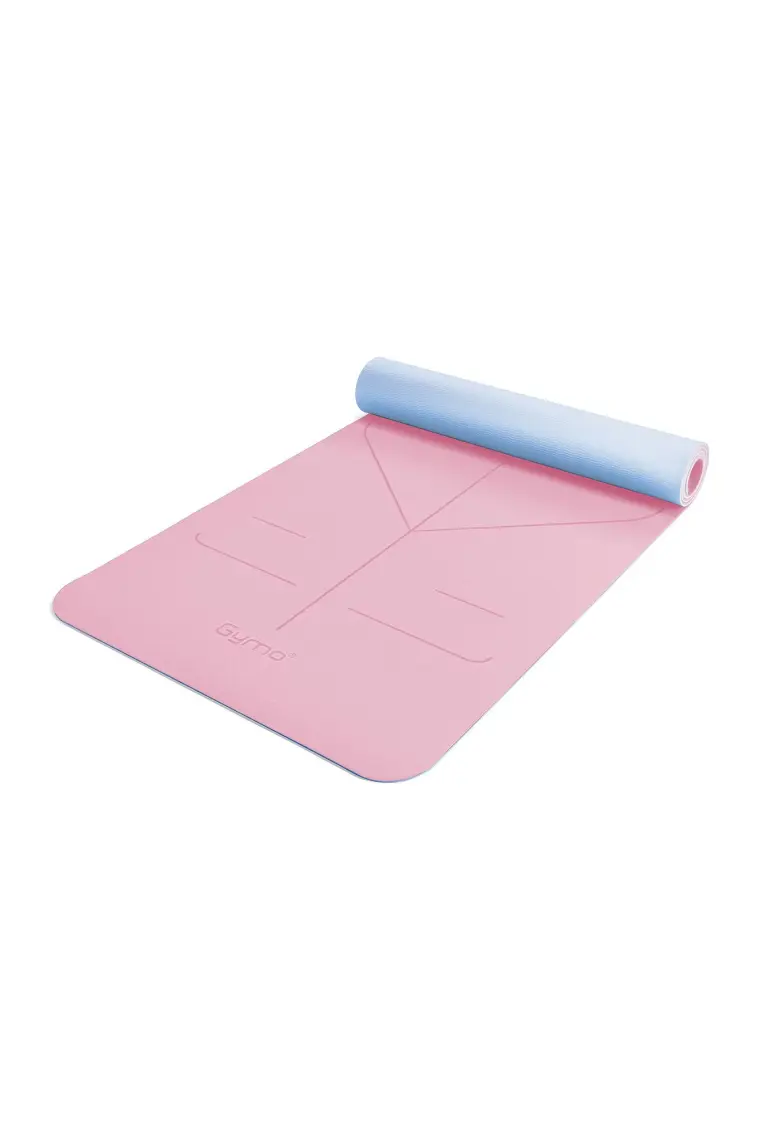 Gymo Hizalamalı Sembol 6mm Tpe Yoga Matı Pilates Minderi Pembe