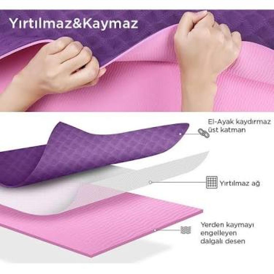 Gymo Hizalamalı 6mm Tpe Yoga Matı Pilates Minderi Açık Yeşil