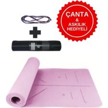 Xtr Fitness Ekstra Konforlu Yoga Matı - 8mm Kalınlık, Ekolojik Tpe Pilates Egzersiz Minderi Pembe