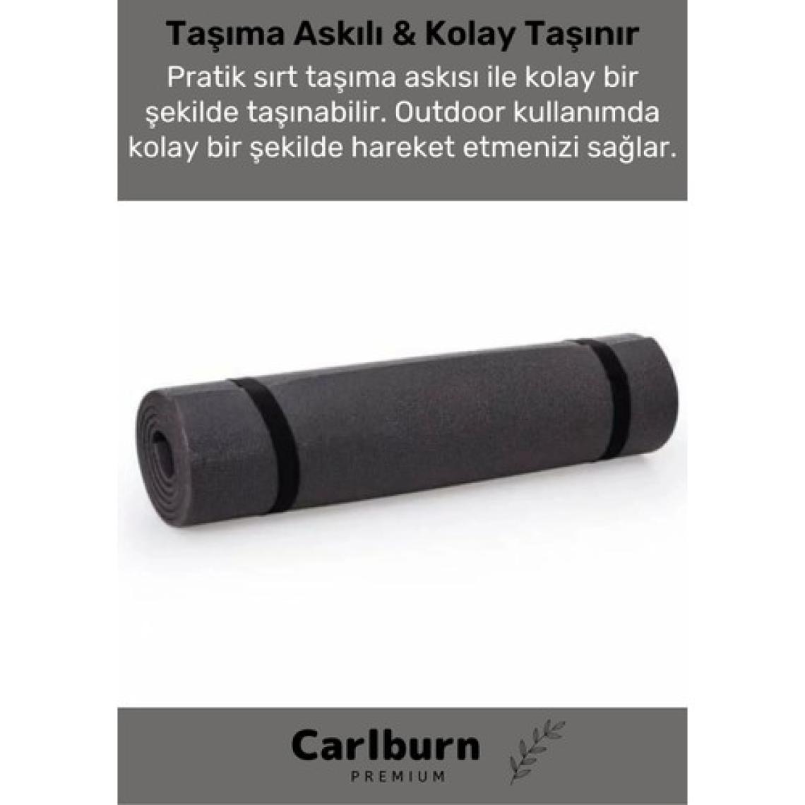 Carlburn Özel Konfor Modeli Çift Taraflı Kaymaz Silinebilir Yoga Meditasyon Minderi 6,5mm Mat