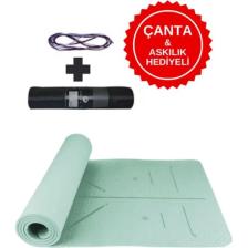 Xtr Fitness Ekstra Konforlu Yoga Matı - 8mm Kalınlık, Ekolojik Tpe Pilates Egzersiz Minderi Yeşil