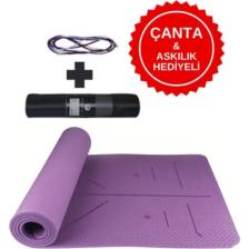 Xtr Fitness Ekstra Konforlu Yoga Matı - 8mm Kalınlık, Ekolojik Tpe Pilates Egzersiz Minderi Mor