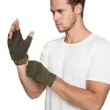 HZTG2006 TF Tactical Yarım Parmak Eldiven Haki M