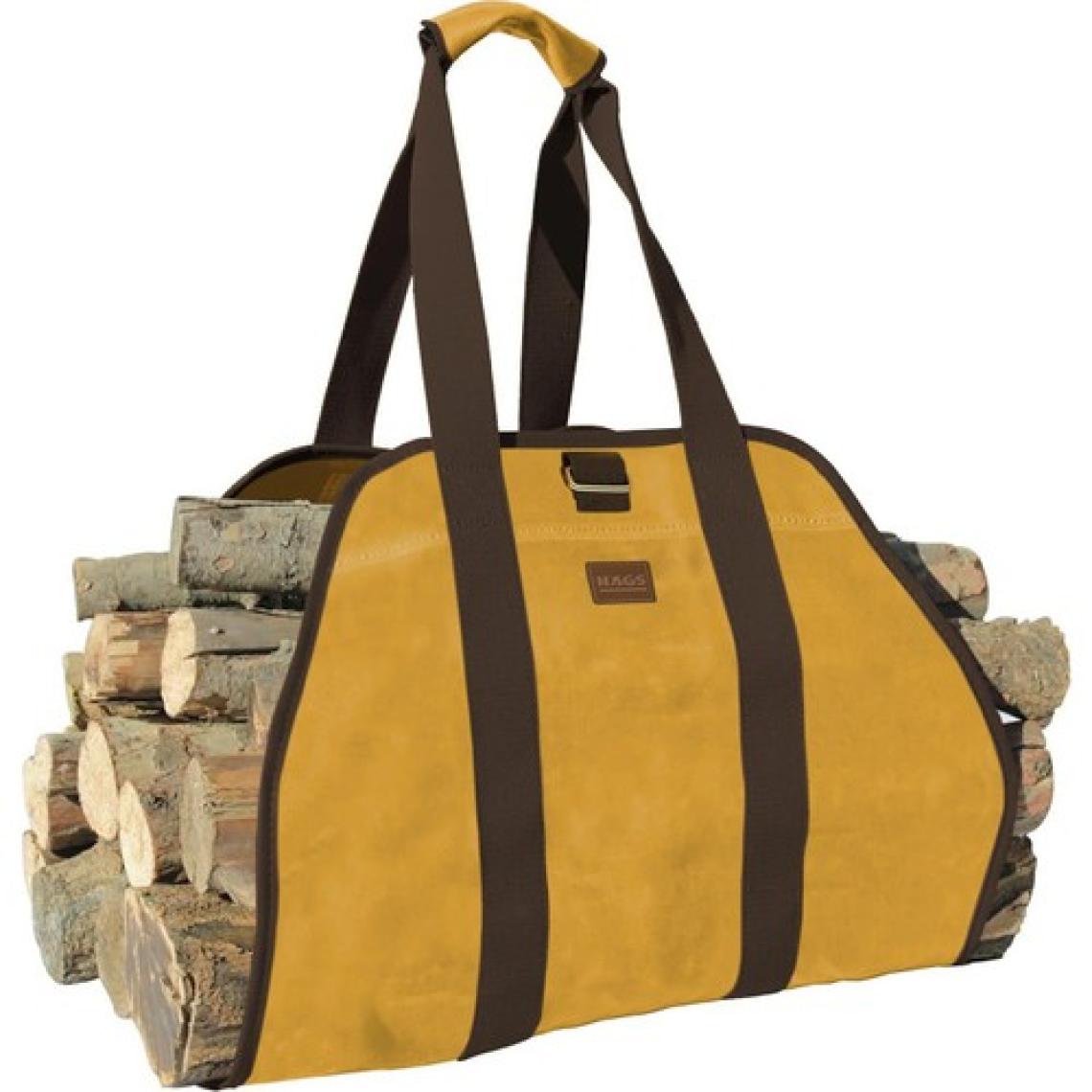 Haegs Ağır Hizmet Çantası, Waxed Kanvas, Şömine Odun Çantası, Şömine Odun Sobası Aksesuarları Amber Sarı