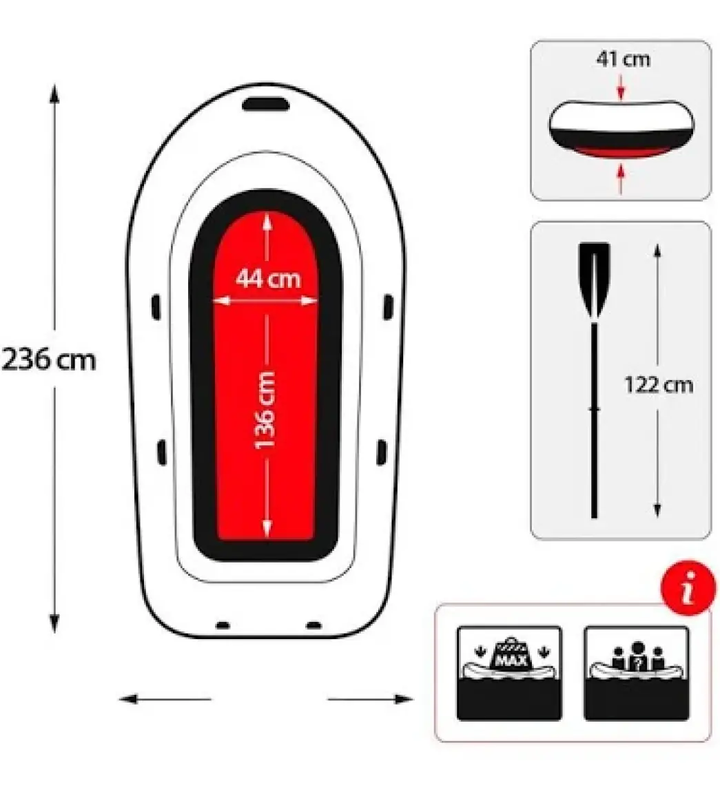 2 Şişme Bot Set 236*114*41cm