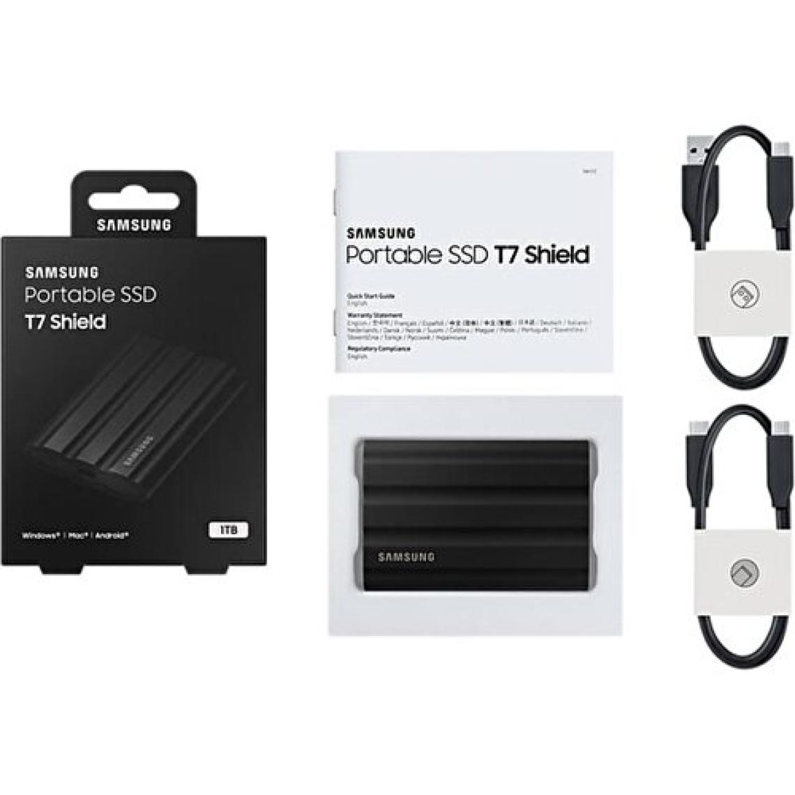 Samsung T7 Shield 1 TB MU-PE1T0S/WW USB 3.2 Siyah Taşınabilir SSD