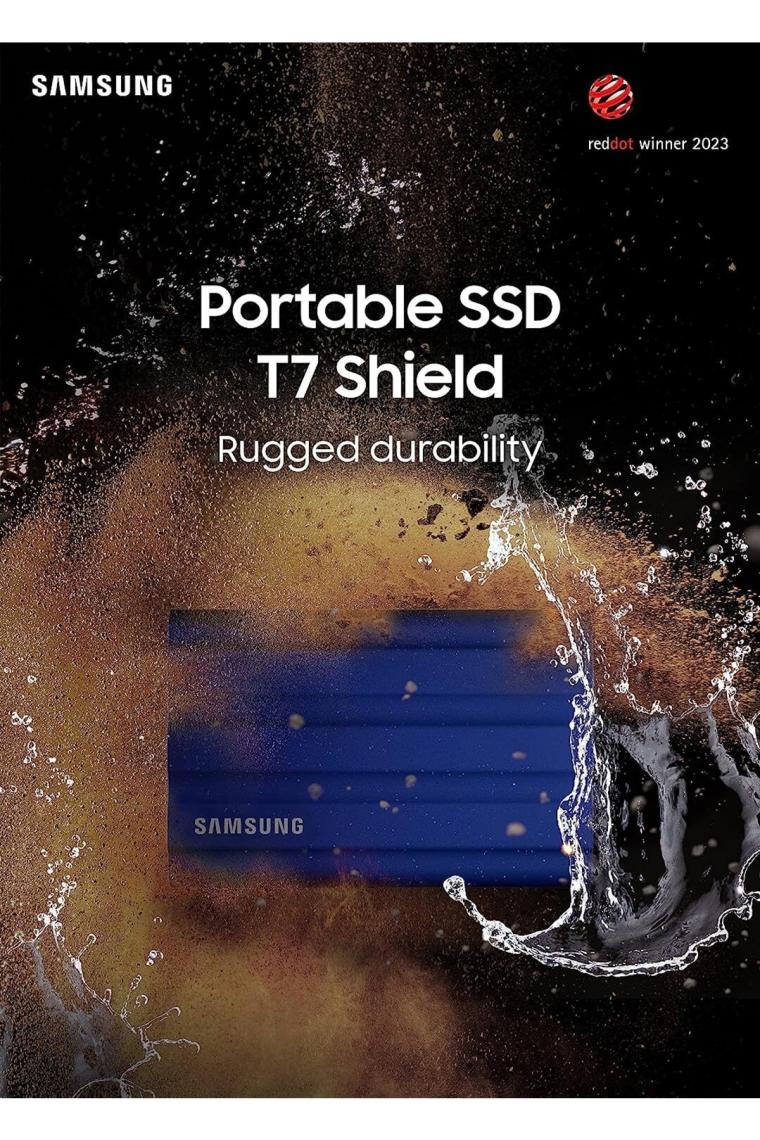 Samsung T7 Shield 1TB Mini USB 3.2 Mavi Taşınabilir SSD MU-PE1T0R/WW