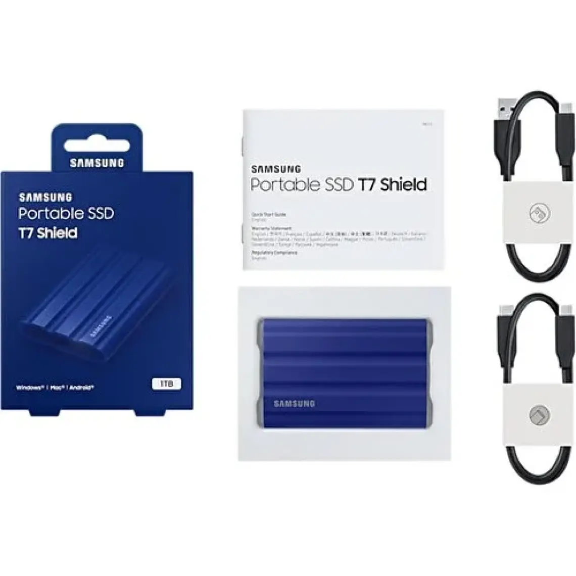 Samsung T7 Shield 1 TB MU-PE1T0R/WW USB 3.2 Mavi Taşınabilir SSD
