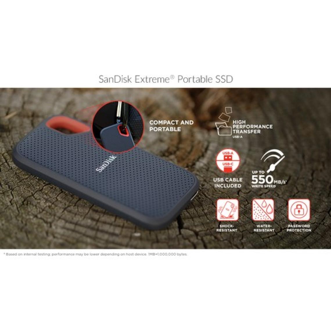 SanDisk Extreme V2 1 TB SDSSDE61-1T00-G25 2.5" USB 3.2 Taşınabilir SSD