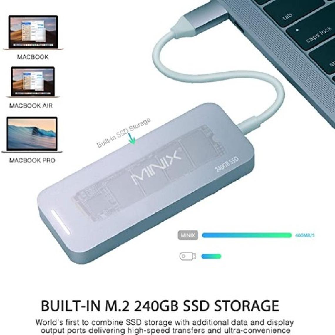 Minix USB-C MULTIPORT SSD 240GB SPACE GRAY