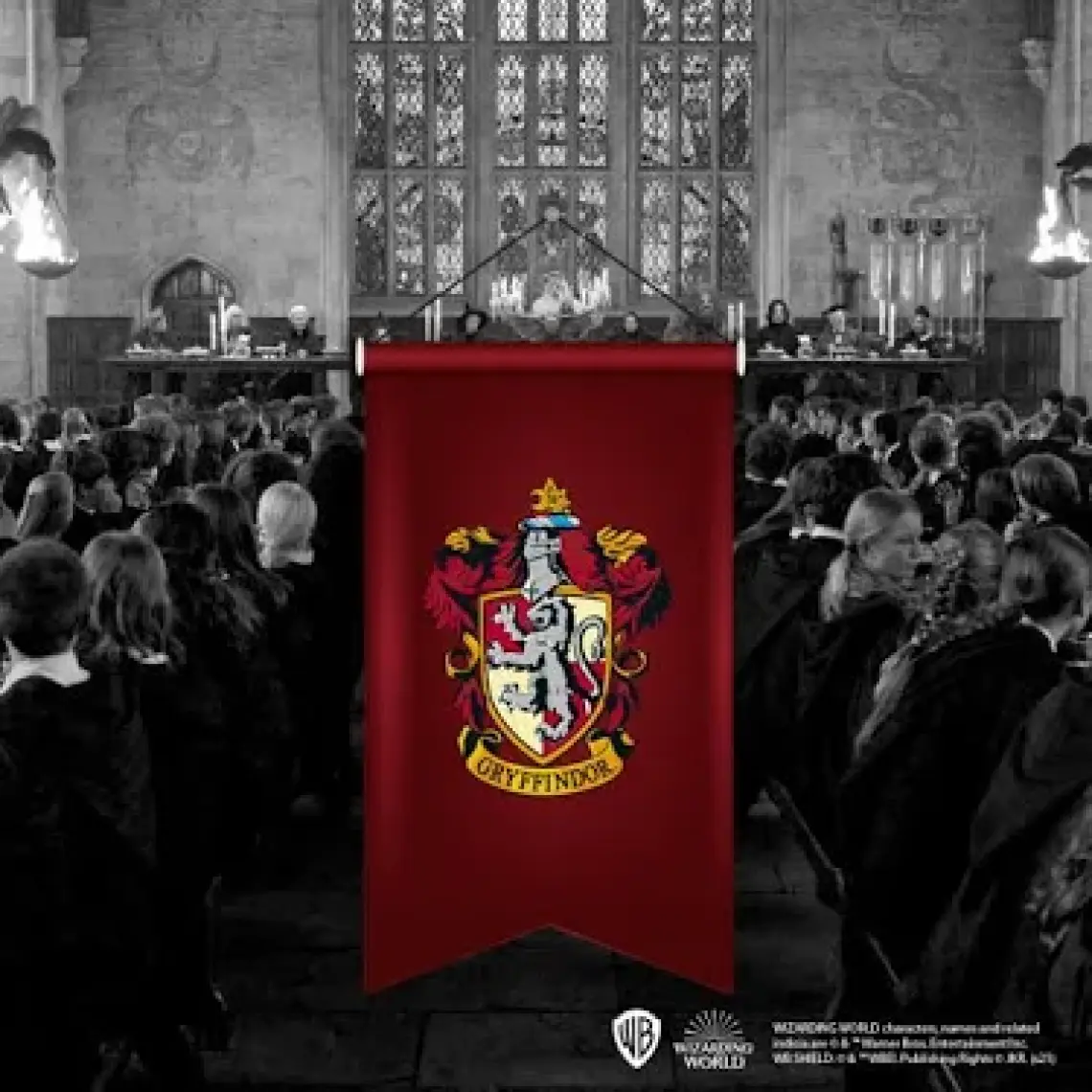 Sihir Dükkanı Lisanslı %100 Saten Kırlangıç Kesim Büyük Flama Model : Gryffindor 50X75CM
