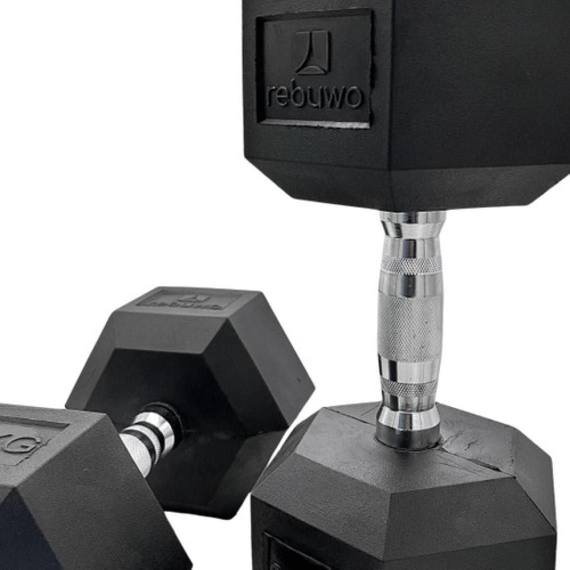 Rebuwo Hex Dambıl Kauçuk Altıgen Dambıl Hex Dumbbell  1 Adet