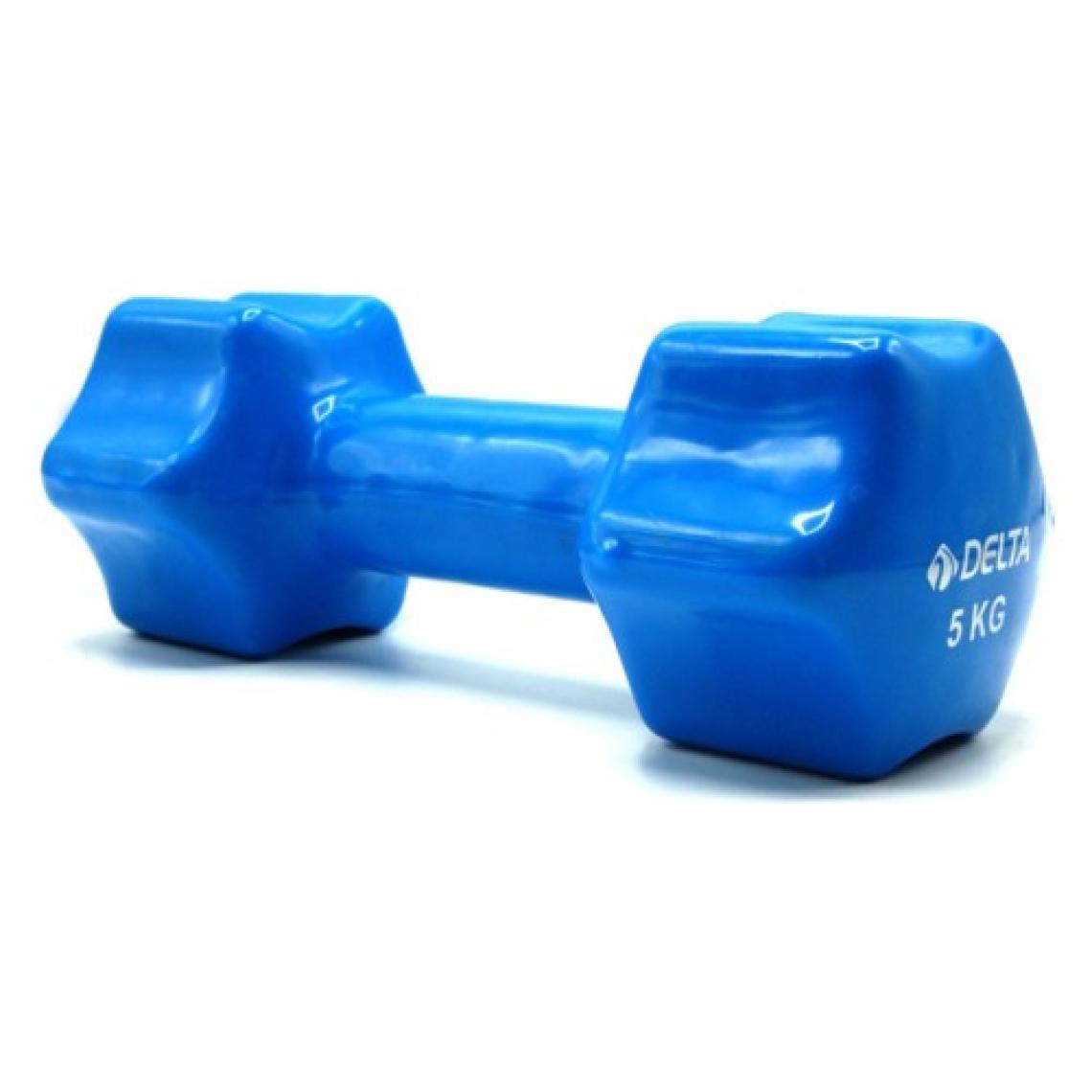 Delta 5 Kg x 1 Adet Deluxe Pvc Kaplama Mavi Demir Dambıl