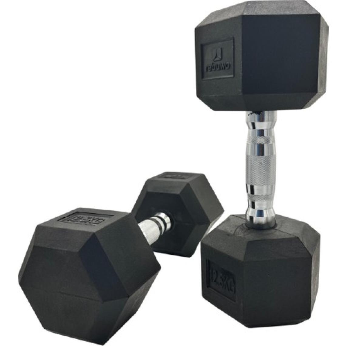 Rebuwo Hex Dambıl Kauçuk Altıgen Dambıl Hex Dumbbell  1 Adet