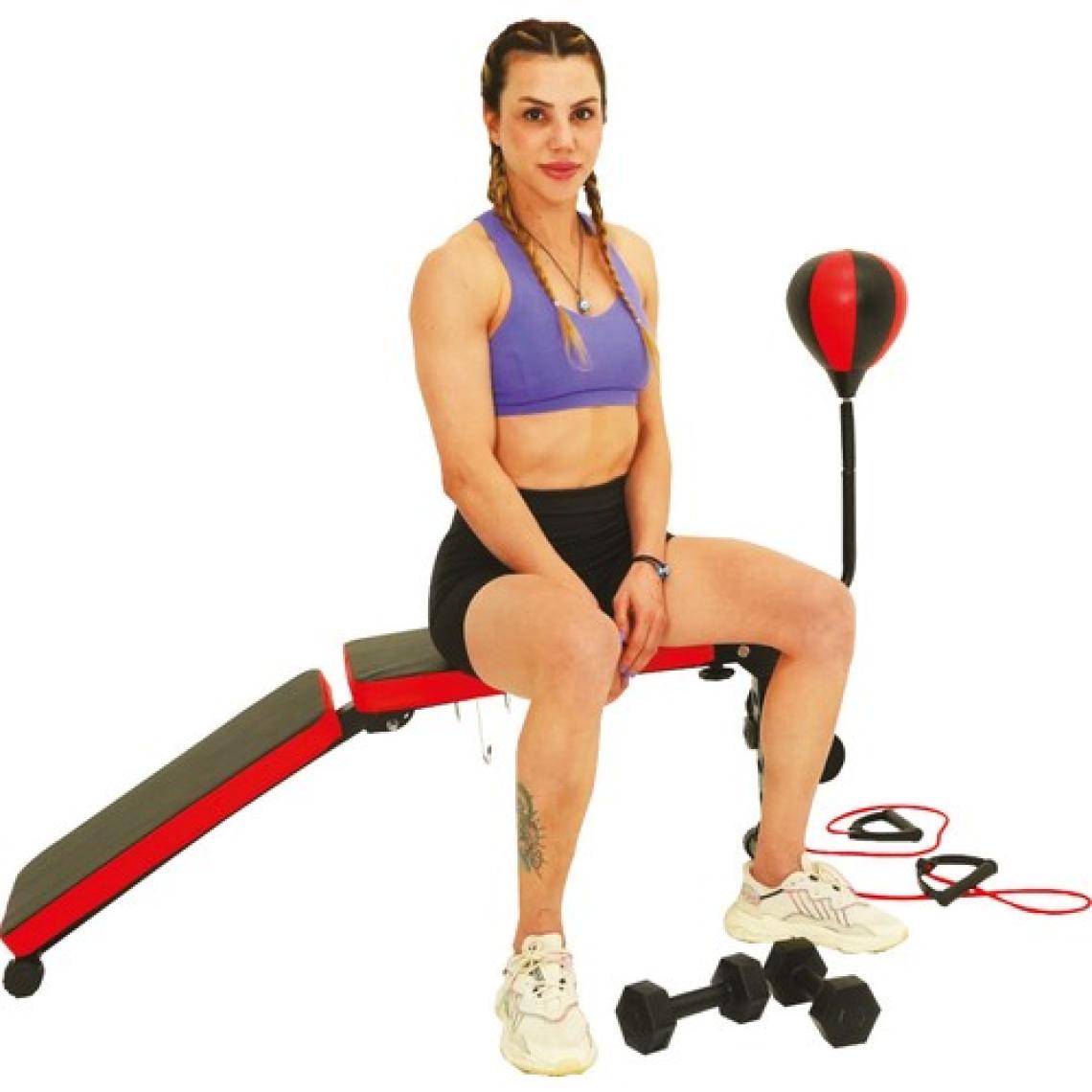 Kochler Katlanabilir Fitness Ağırlık Sehpası - Mekik Aleti - Ağırlık Sehpası - Boks Topu - Gym Bench