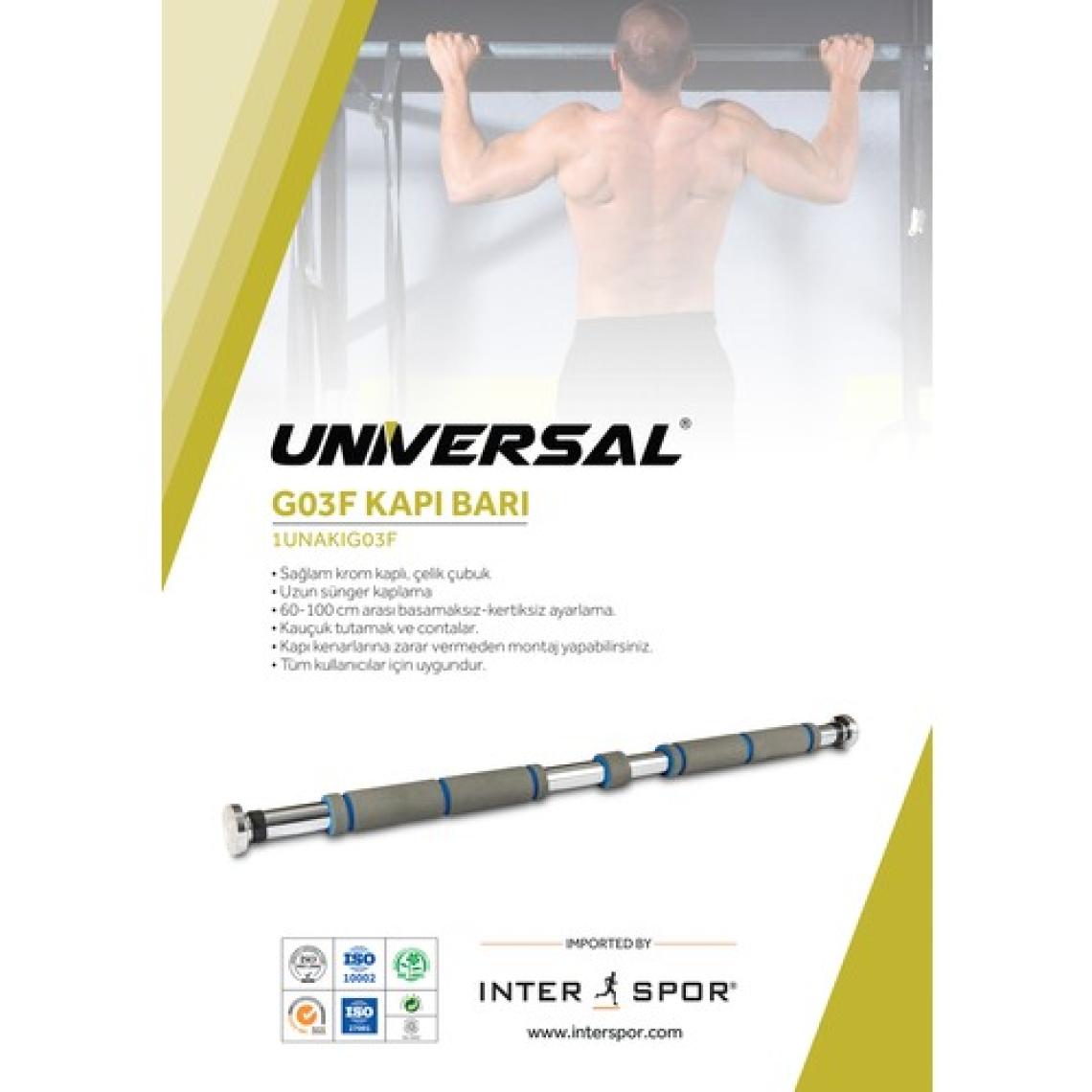 Unıversal Uzun Süngerli Kapı Koridor Barı Barfiks 60-100Cm Arası Ayarlanabilir