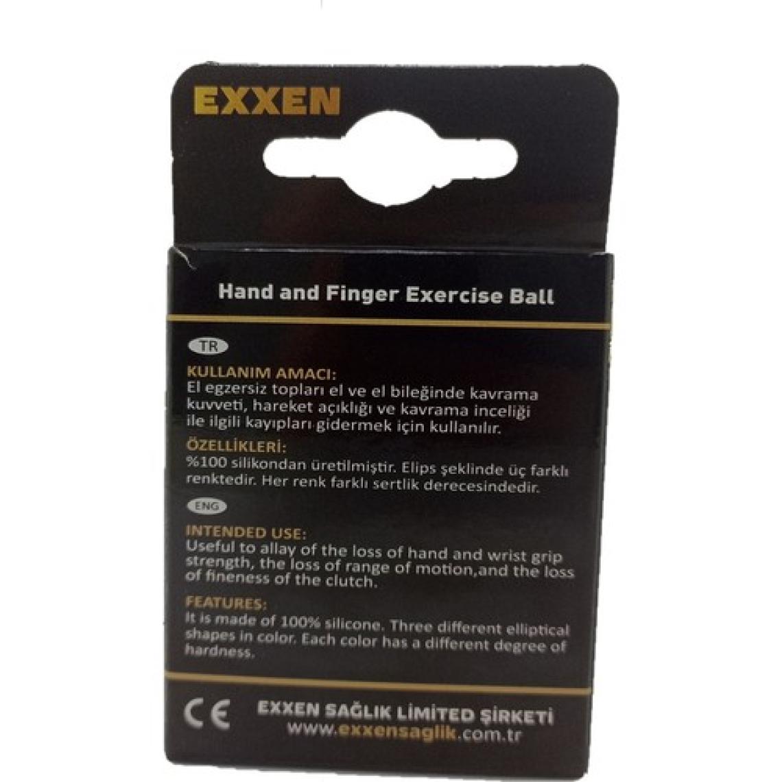 Exxen El Bilek Parmak Güçlendirme Egzersiz Topu - Silikon Stres Topu  Çok Yumuşak/yumuşak/orta Sert/sert