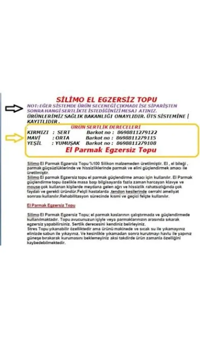 Medlon 3 Lü Set El Bilek Parmak Güçlendirme Egzersiz Topu - Silikon Stres Topu Parmak Güçlendirme Topu