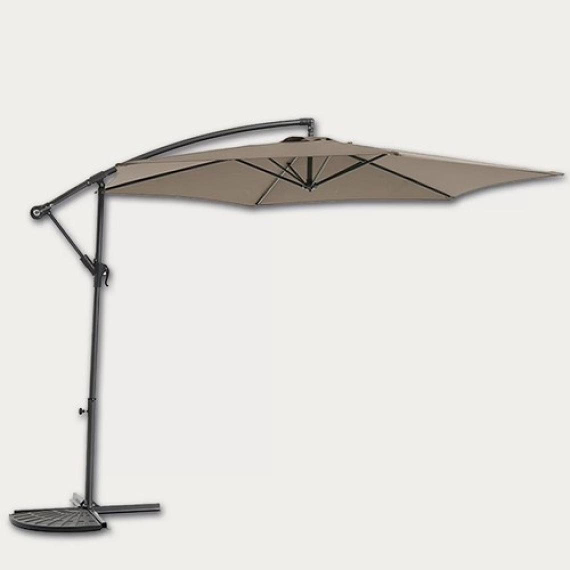Sunfun Parasol Şemsiye Kahverengi - Çap: 300 cm - 14 kg - Eğilebilme Özelliği - Ayak Çapı: 48 cm - Polyester