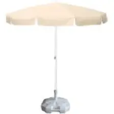 Ods Eğilebilir 2 Metre Çapında Plaj Şemsiyesi + 20 Litre Bidonlu + Taşıma Çantası - Krem
