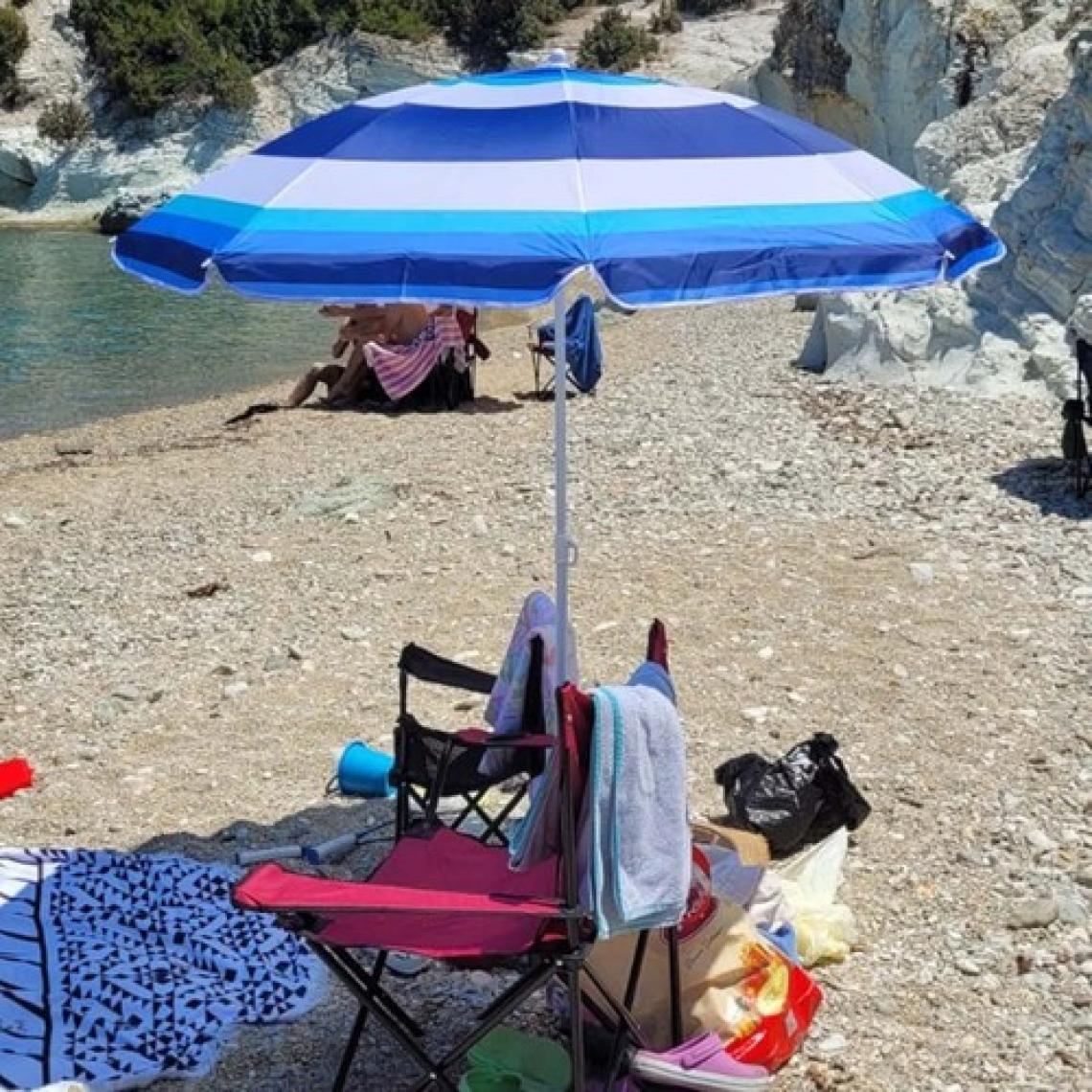 Binbir Reyon Plaj Şemsiyesi Uv Koruma Sabit Plaj ŞEMSIYESI180CM Çap FC041