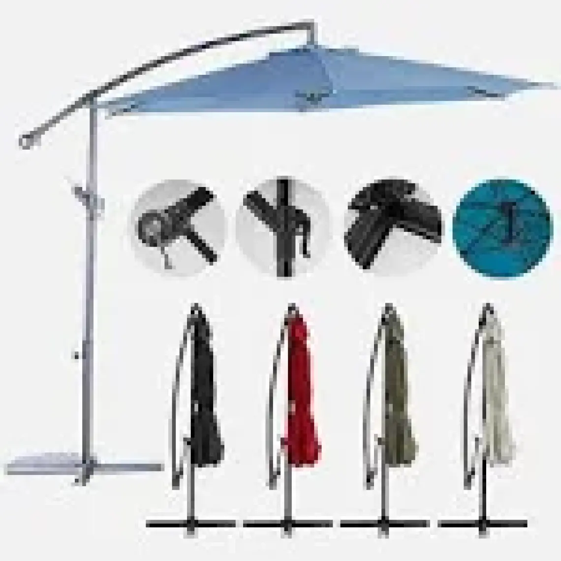 Sunfun Bahçe Şemsiyesi Toscana Turkuaz 300 cm