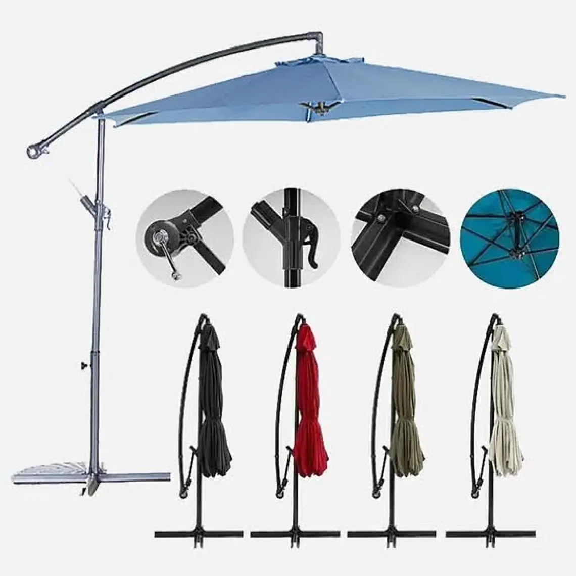 Sunfun Bahçe Şemsiyesi Toscana Turkuaz 300 cm