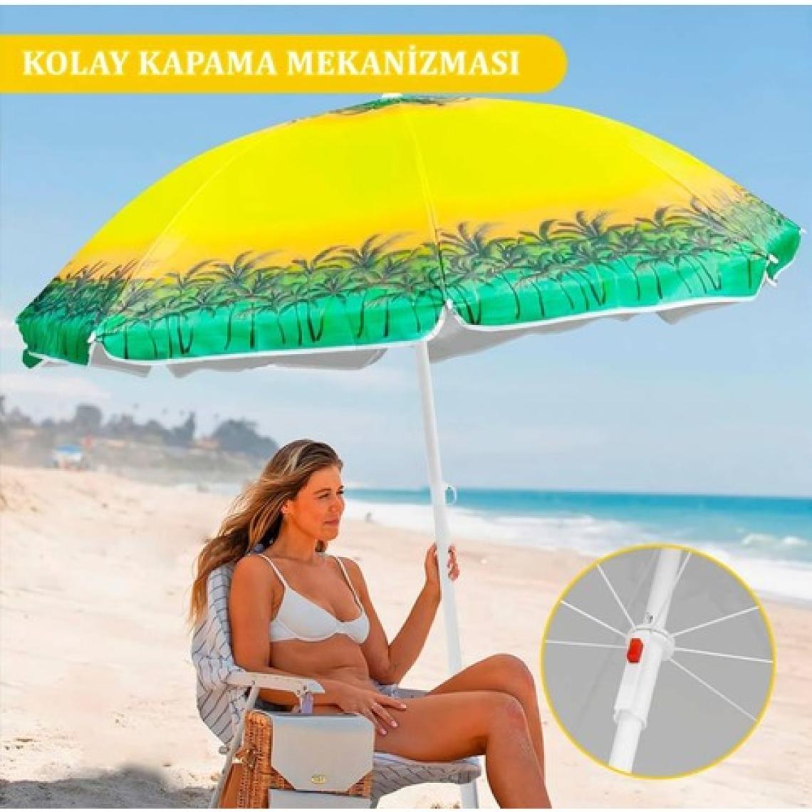 Plaj Şemsiyesi - Deniz Şemsiyesi - Sahil Şemsiyesi - Bahçe Şemsiyesi - Balkon Şemsiyesi - Havuz Şemsiyesi 150 Cm.