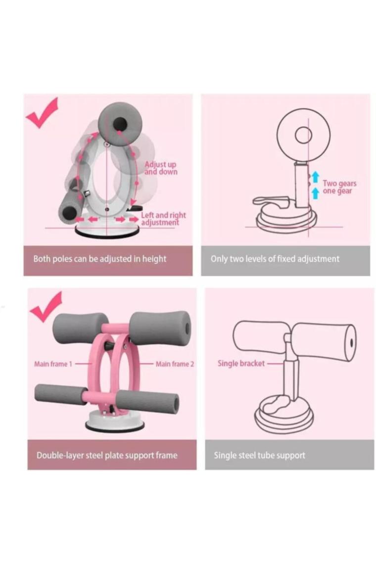 Leyaton Ayarlanabilir Yeni Model Vakumlu Mekik Aleti Sit-Up Bar