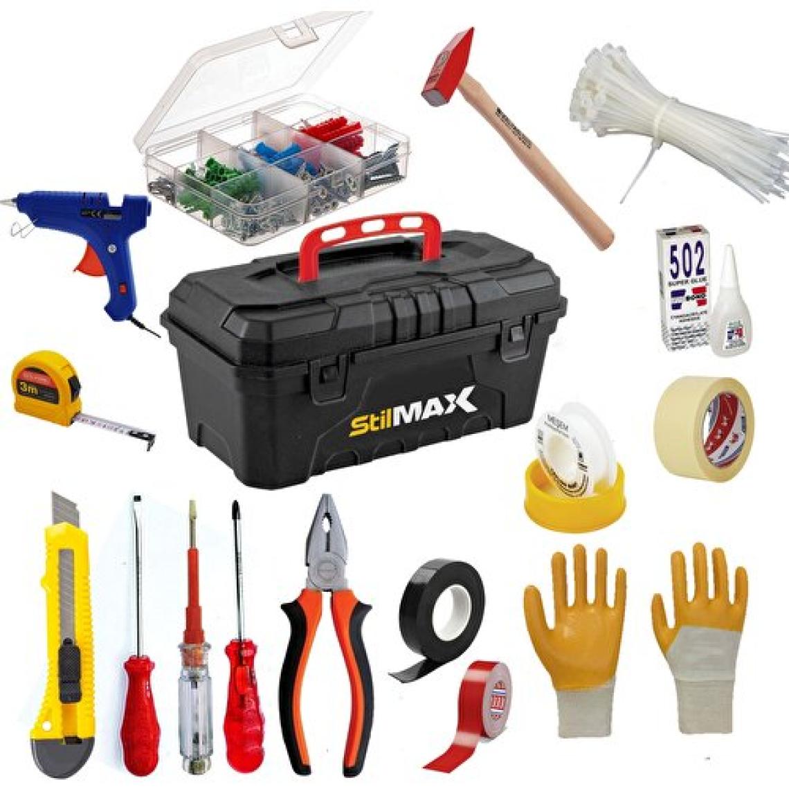 Stilmax 24 Çeşit 352 Parça + Full Takım Çantası Dolu Dolu Alet Hırdavat Takım Çantası Usta Seti
