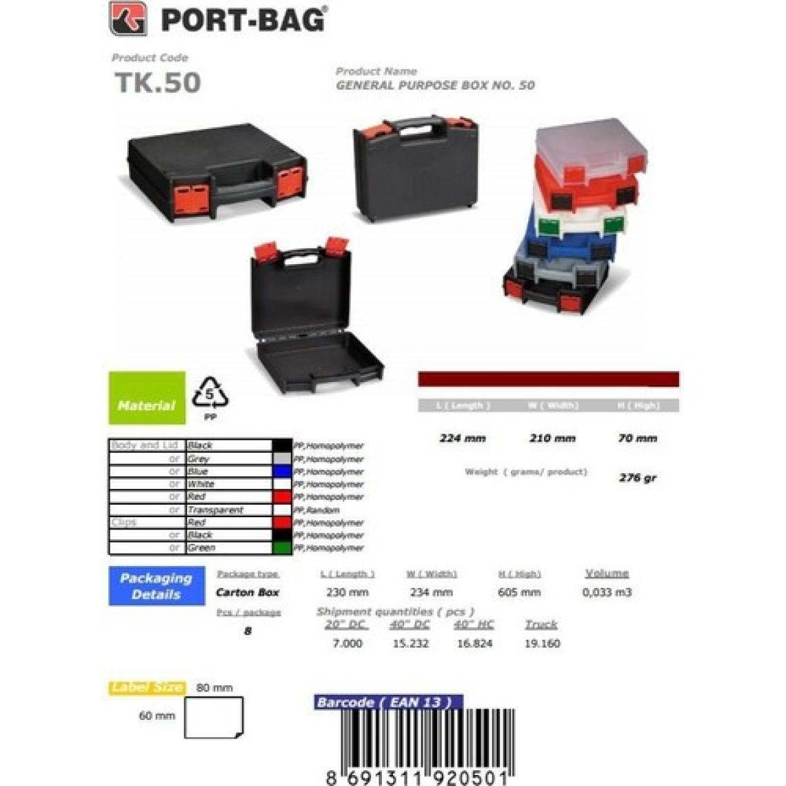 PortBag TK100 Çok Amaçlı El Aleti Çantası