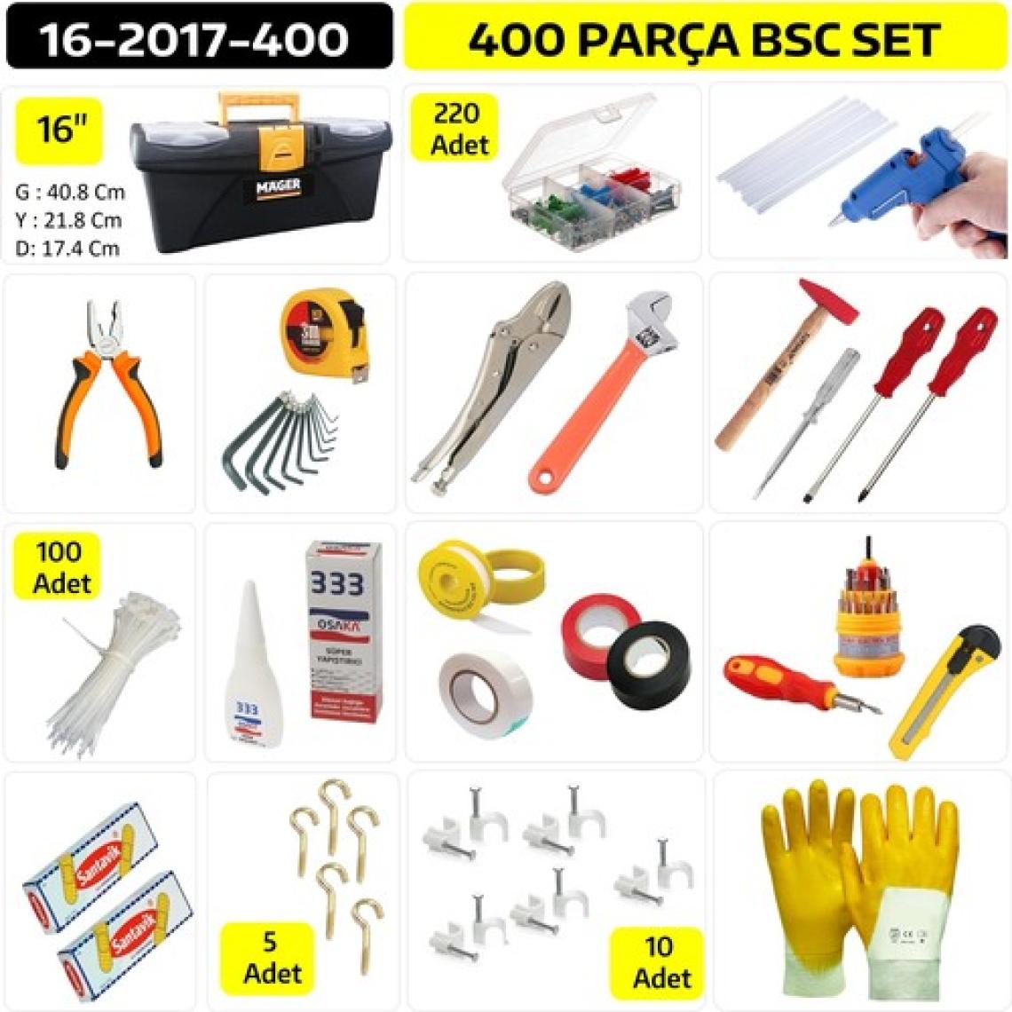 Mager 400 Parça 16' Hazır Tam Dolu Takım Çantası 16-2017-400