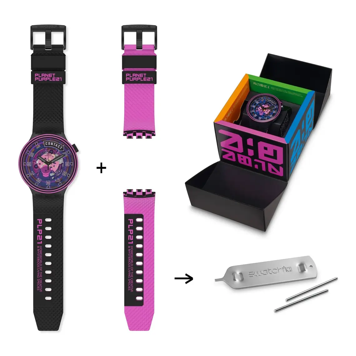 Swatch SB01B126 Touchdown Unisex Kol Saati