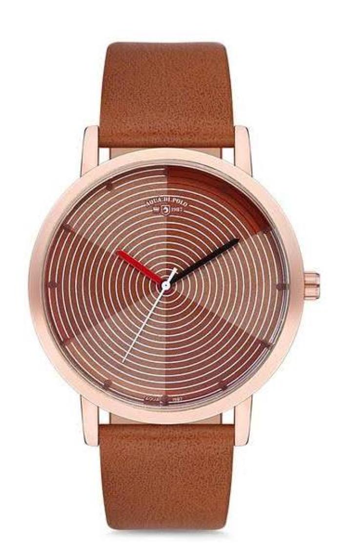 Aqua Di Polo 1987 Unisex Siyah Deri Kordonlu Analog Kol Saati APWA028600