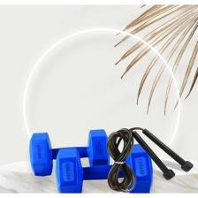 Hsport Dambıl ve Atlama Ipi Kombin Seti Vinyl Kaplama Dumbell
