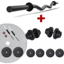 Ecgspor Z Bar Dambıl Seti ve Fitness Ağırlık Seti 25 kg