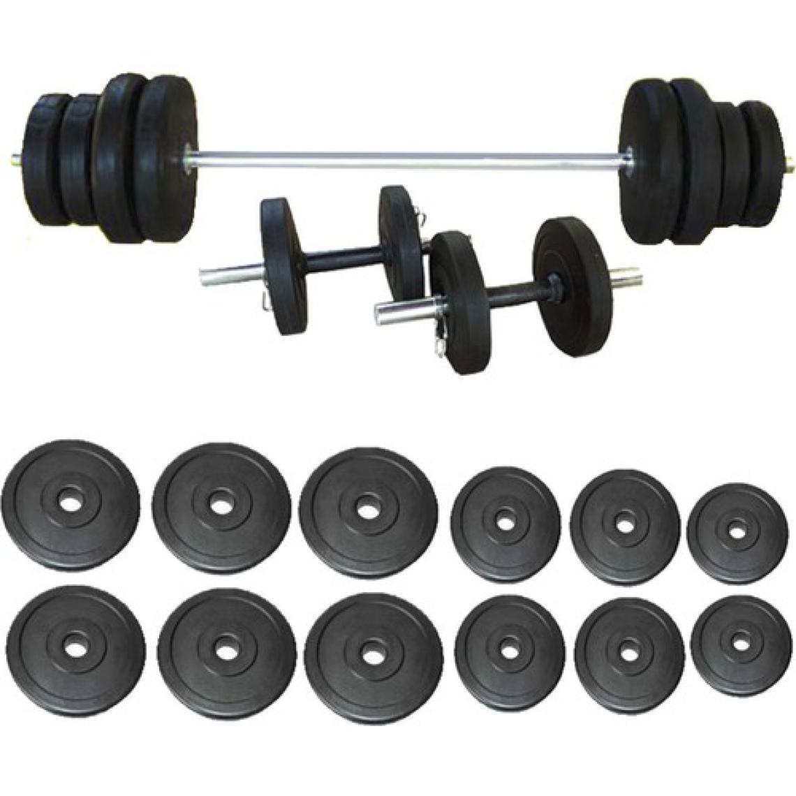 Borçin Halter Dambıl Ağırlık Seti 80 kg Fitness Seti