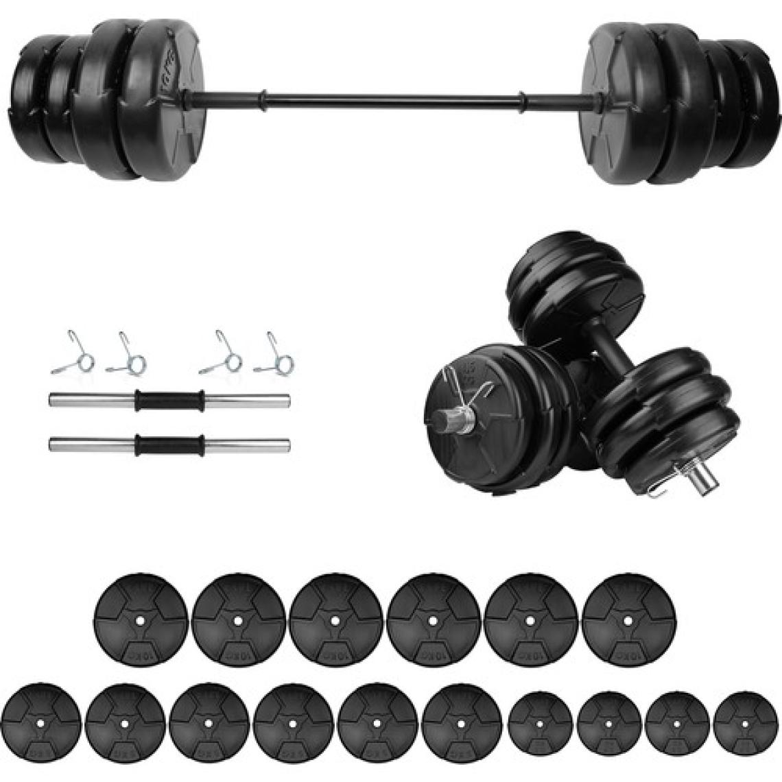 E-Life 105 kg Dambıl Seti & Halter Seti Ağırlık Fitness Seti