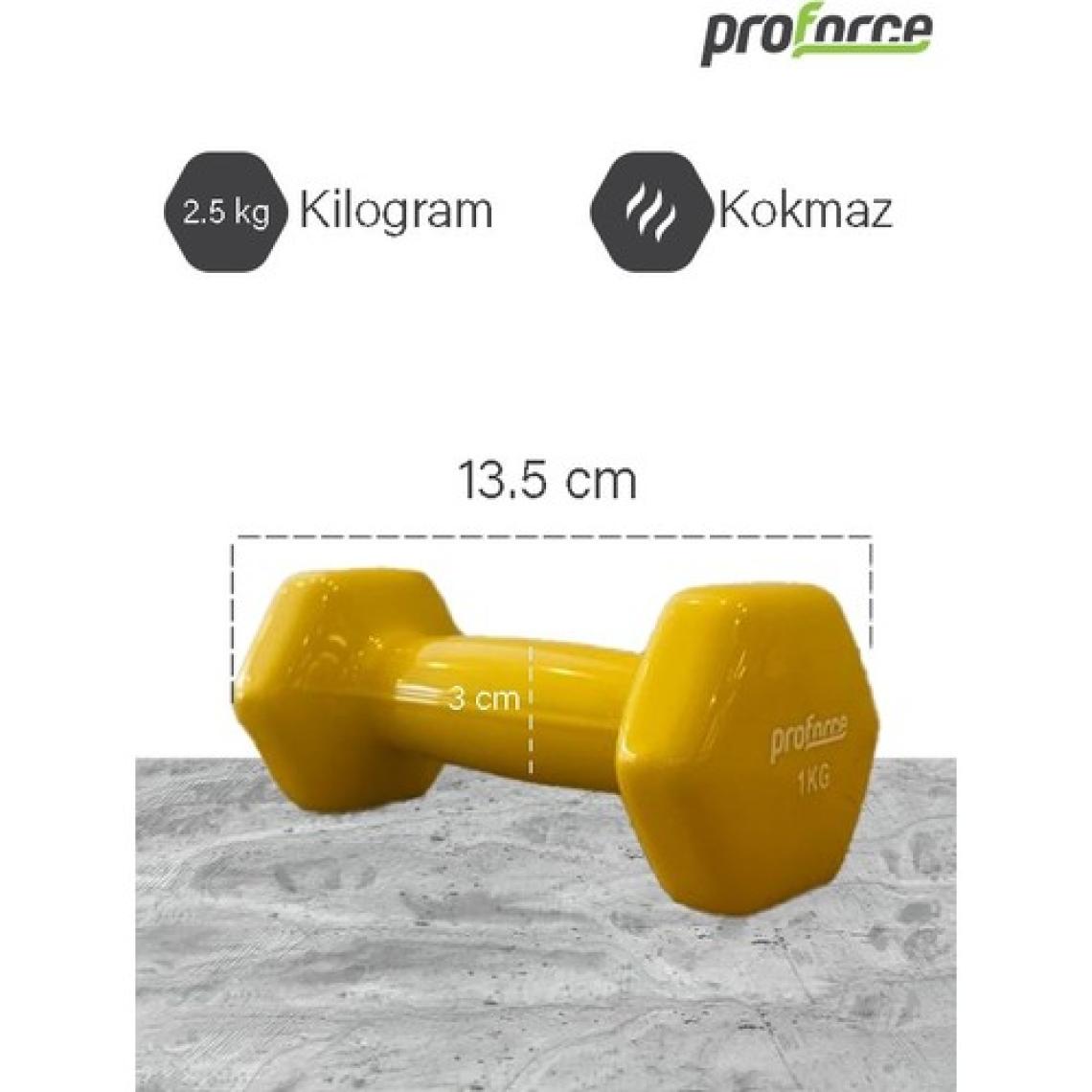 Proforce Vdb Dışı Vinil Kaplı Içi Çelik Döküm Ağırlık Dambıl 1 kg -Tek Adet