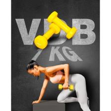 Proforce Vdb Dışı Vinil Kaplı Içi Çelik Döküm Ağırlık Dambıl 1 kg -Tek Adet