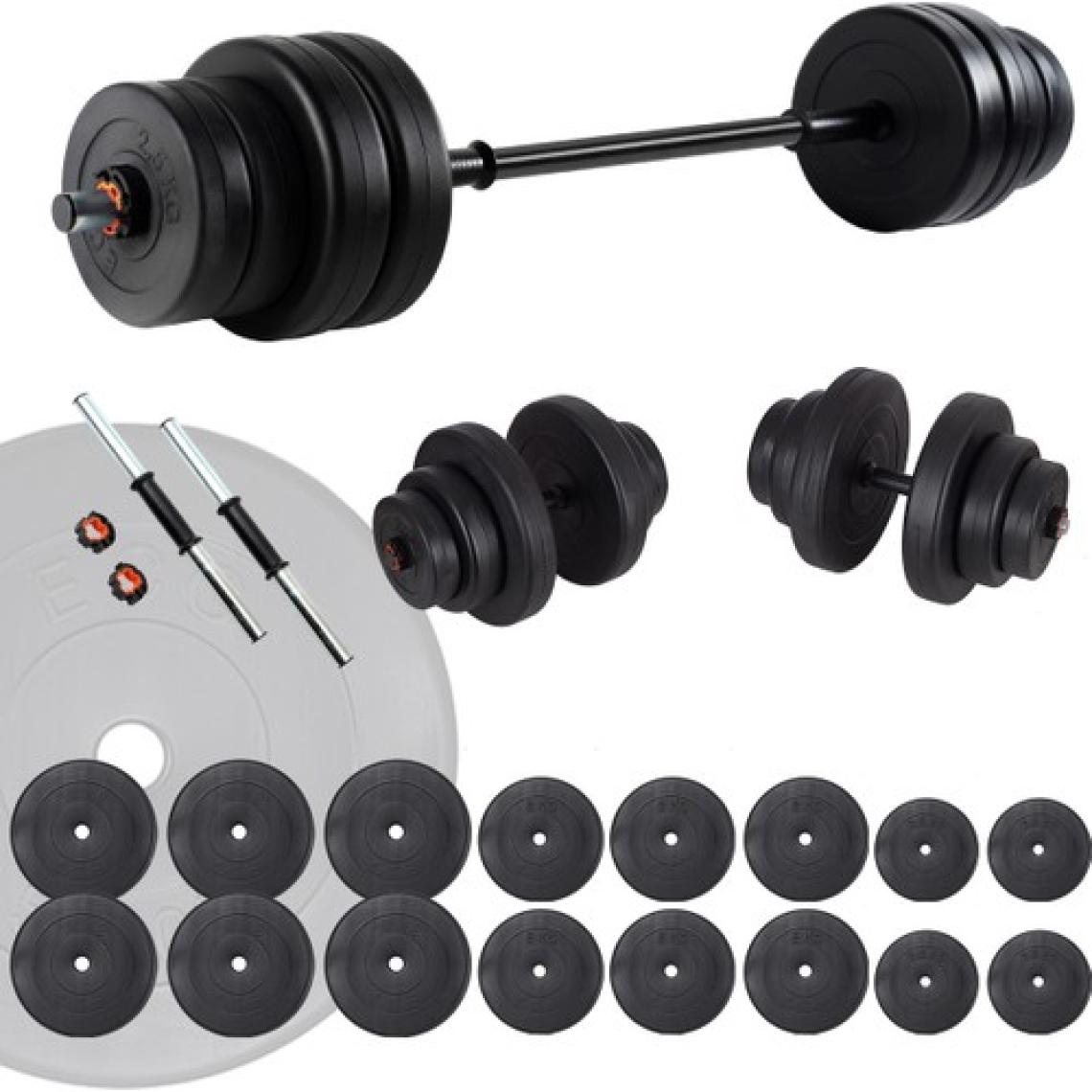 Ecgspor 105 Kg Vinyl Kaplama Halter Ve Dambıl Seti Ağırlık Seti
