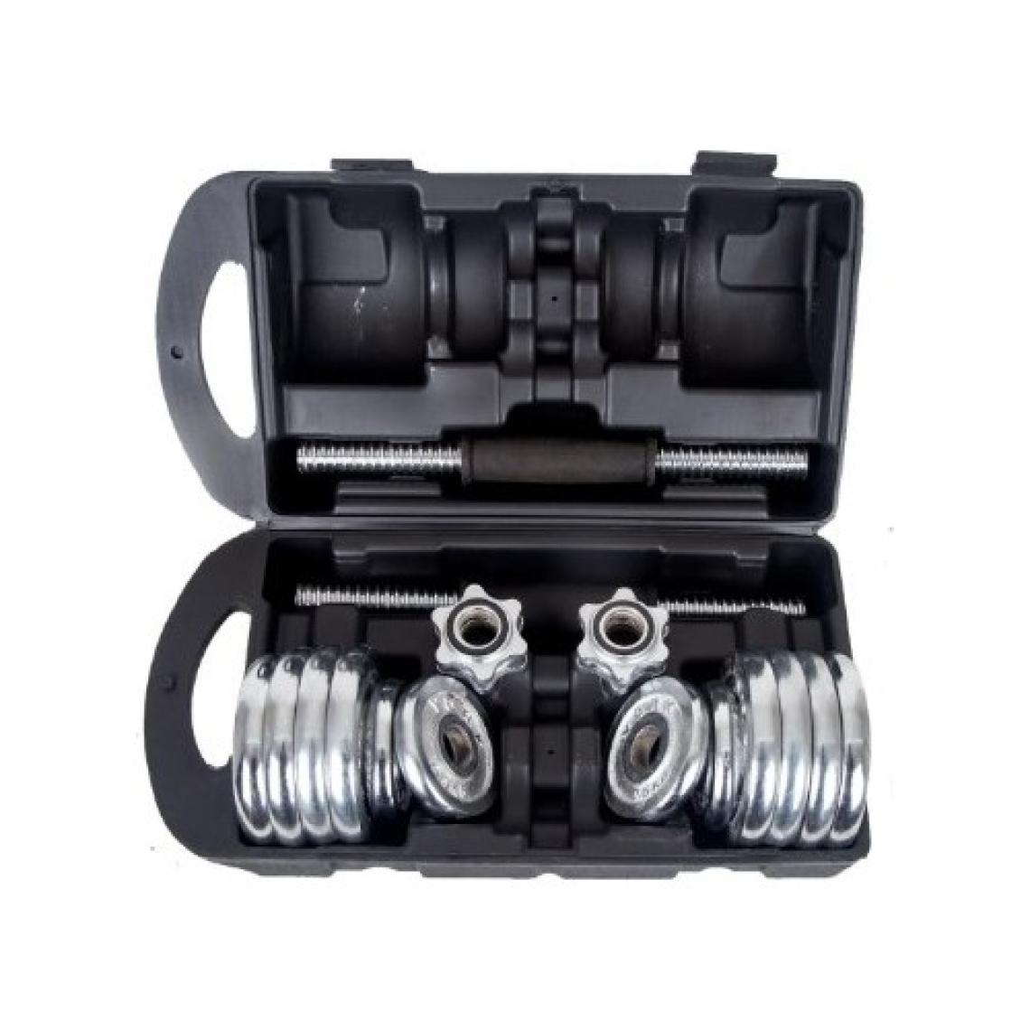 Ckspor 15 kg Krom Dumbell Seti Çantalı Döküm Plaka Dambıl Seti  CKS15