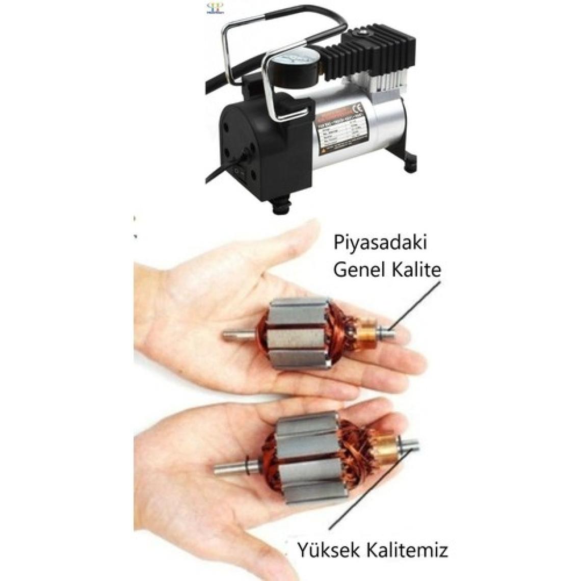 Schulzz Metal Oto Araç Hava Kompresörü 12V 150 Psi Oto Lastik Pompası Bisiklet Diğerleri