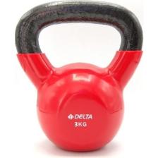 Delta 3 Kg. Çaydanlık Tipi Kırmızı Demir Dambıl - Kettlebell