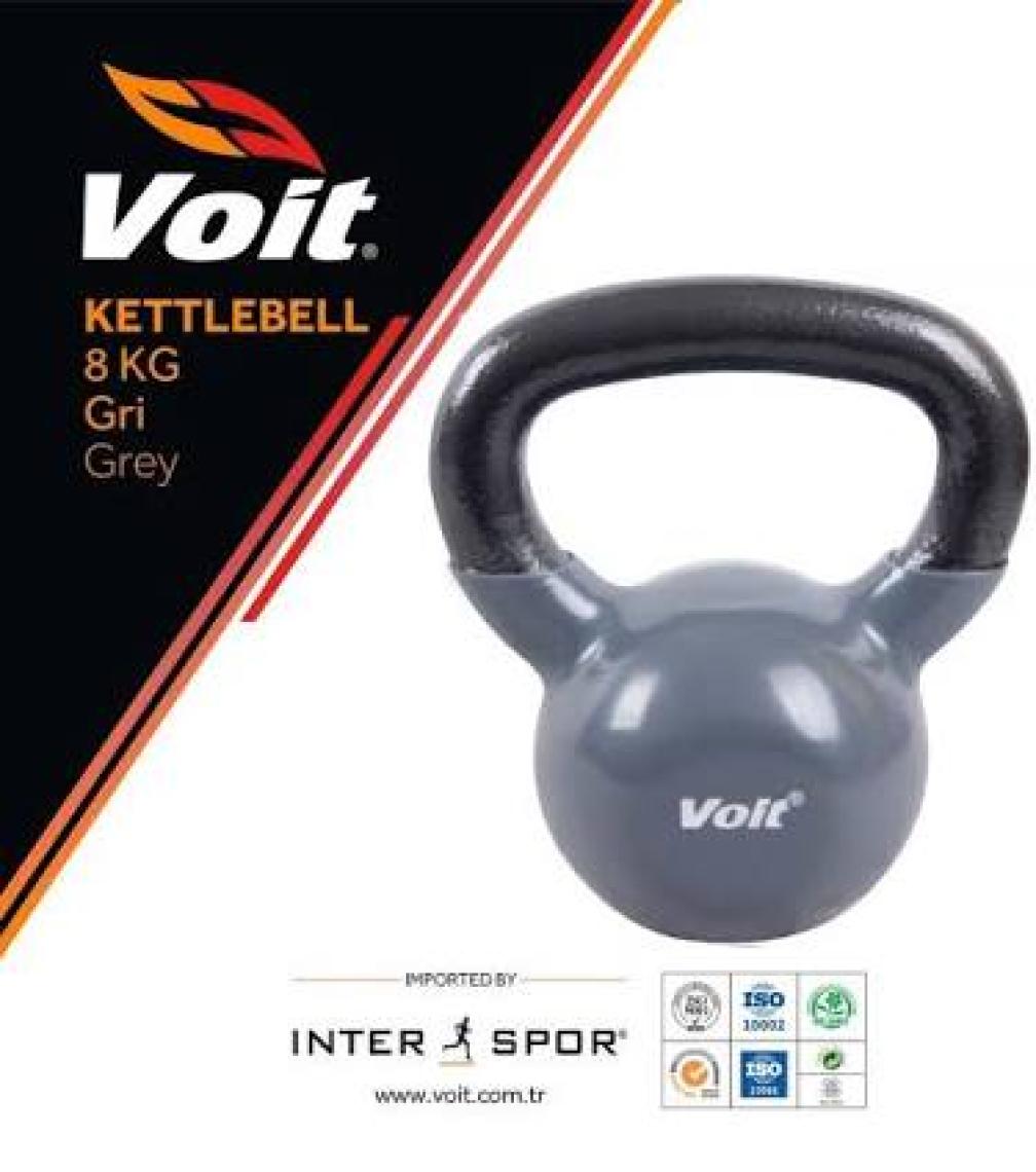 Voit Vinyl Kettlebell 8Kg Gri