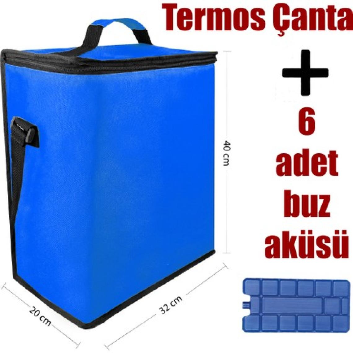 Ankaflex 21 Lt Termos Çanta ve 6 Adet Buz Aküsü Soğuk Sıcak Yalıtımlı Araç Oto Piknik Kamp Plaj Omuz Çantası
