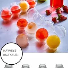 Hayveys 4 Bölmeli Yuvarlak Top Buz Kalıbı Kokteyl,meyve, Çikolata Içecek Hazırlama Buzluk