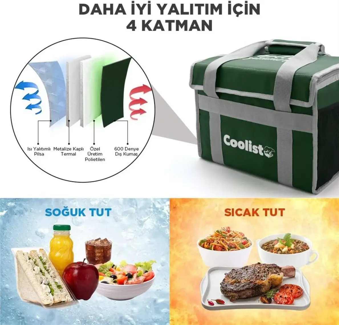 Coolist CL36B 36 Litre Katlanabilir Termos Bez Çanta / Buzluk