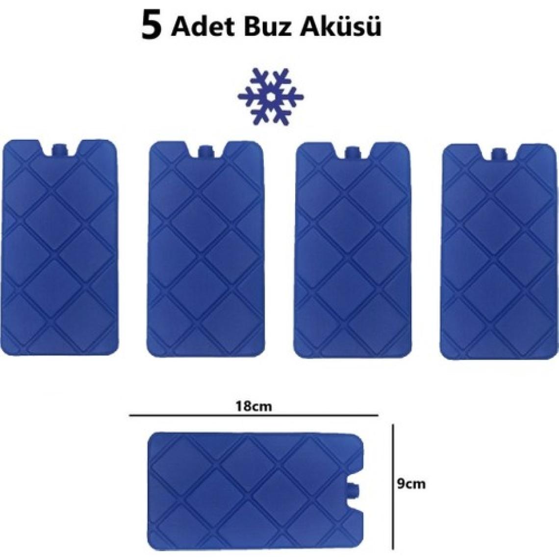 Icex - 5'li Medikal Buz Aküsü / Kasedi - Kamp Outdoor Piknik Plaj Çanta Soğutucu