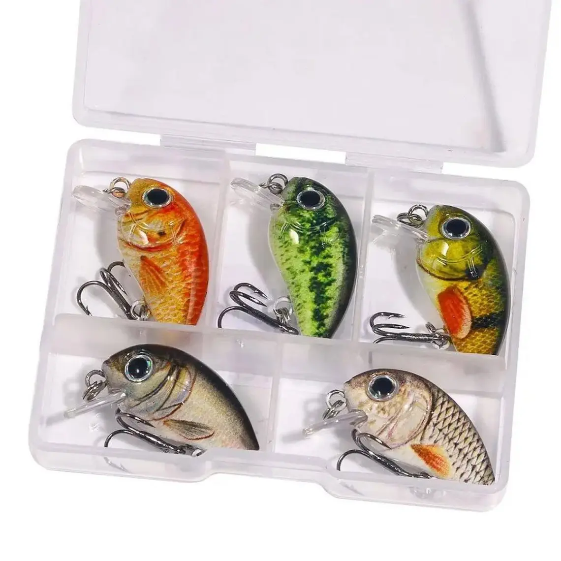 Valkyrie 5 Adet Crankbait Lrf Balık Olta Yem Seti - Sesli Bilyalı - Kutulu - 2.7cm 1.5gr